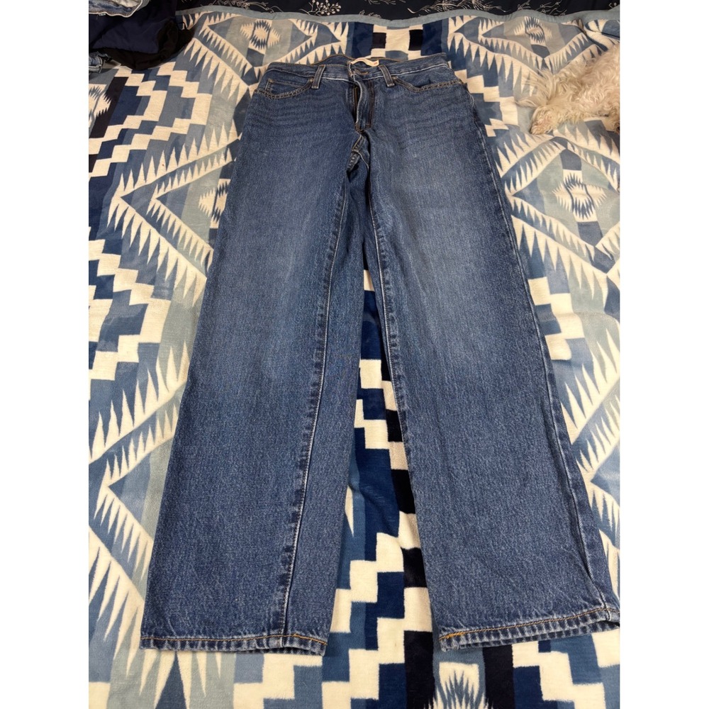 Levis 94 Baggy Jeans Womens 26 Medium Wash Blue Wide Leg Denim A3510-0008